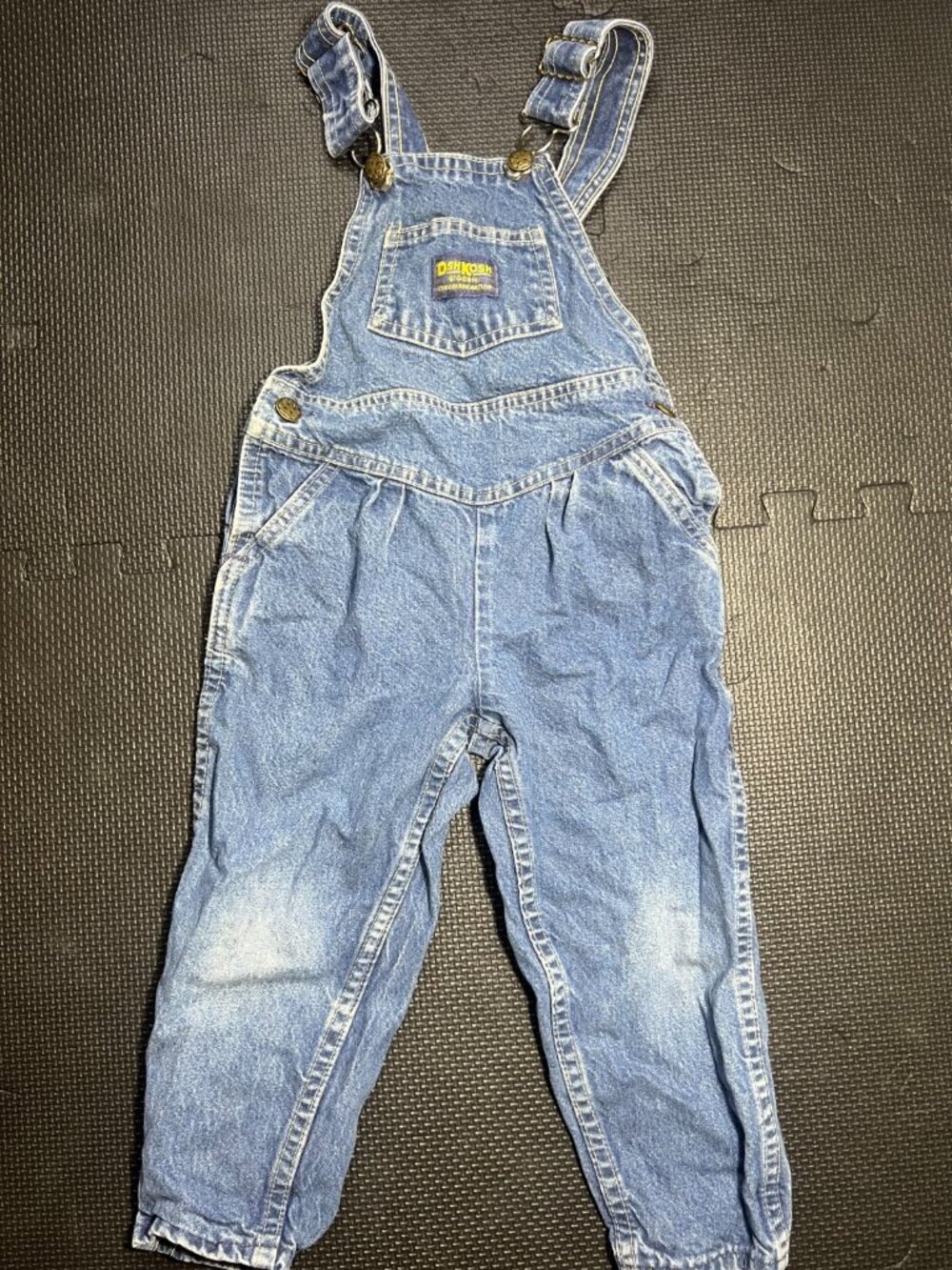 Vintage Oshkosh B'gosh Bib Overalls Vestpak Blue Jean Vestbak 4T Denim USA Made